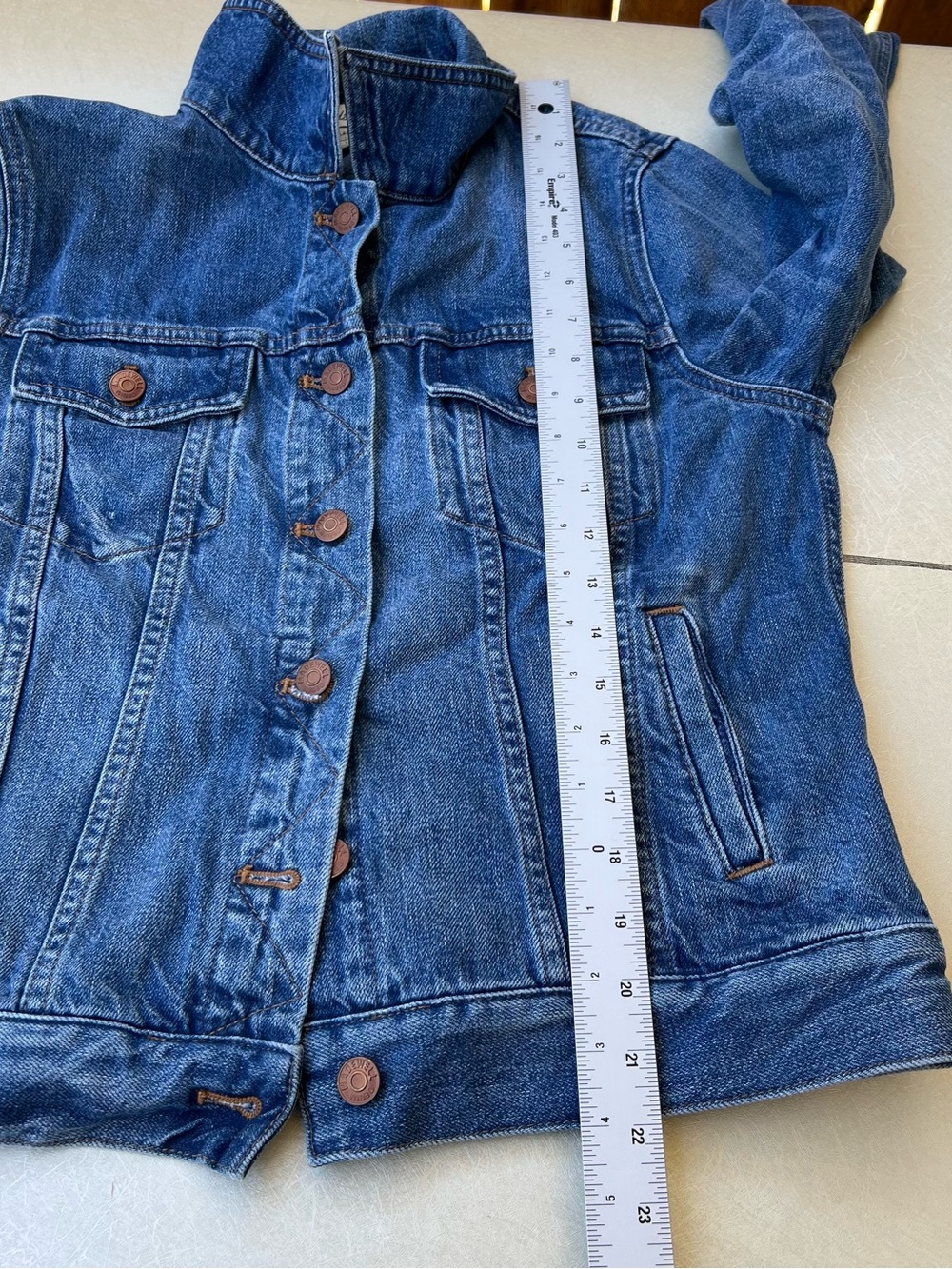 Madewell Trucker Denim Jacket Medium Wash, Women’s Size Large - Picture 6 of 9
